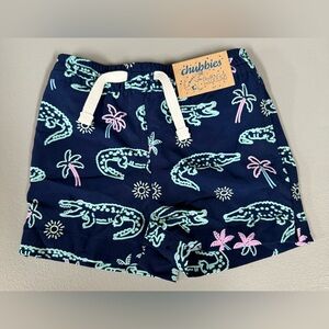 Chubbies Kids Blue Crocodile & Palms Print Shorts